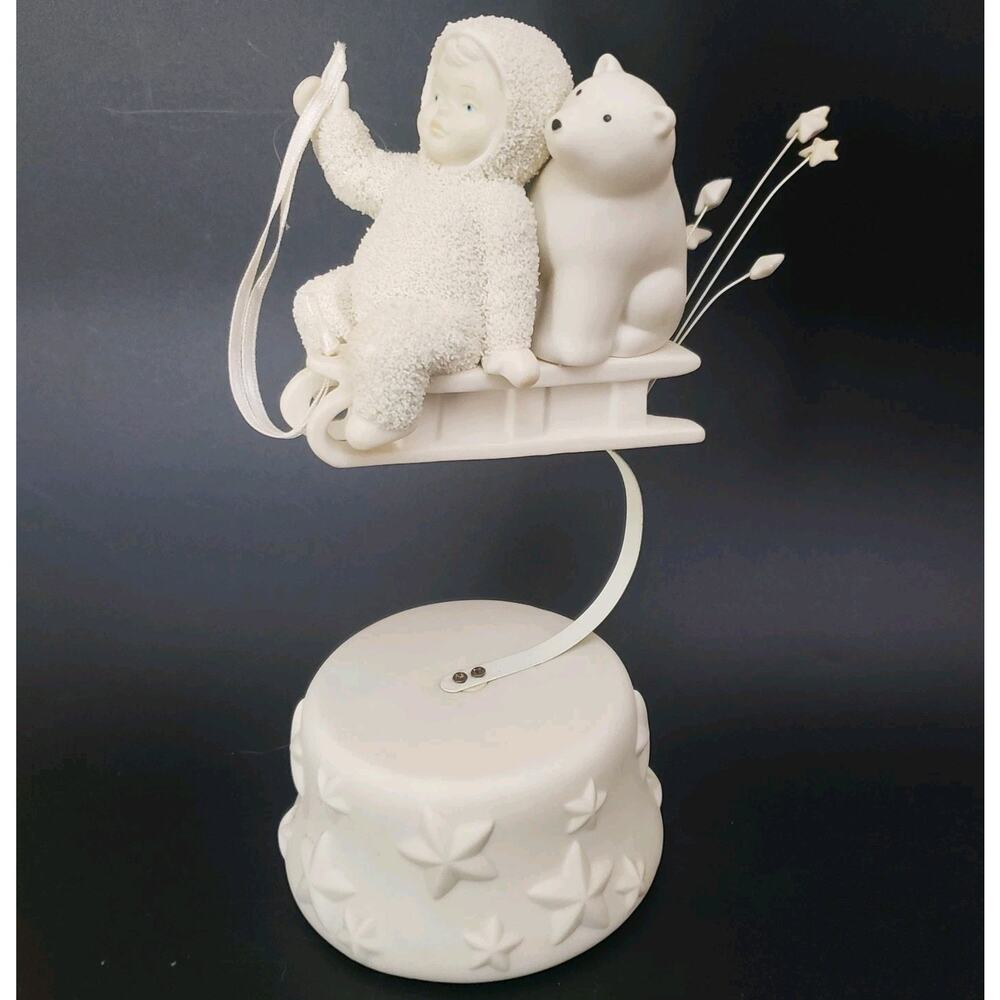 SnowBabies Dept 56 Sliding Through The Milky Way Music Box. Excellent. Works.‎